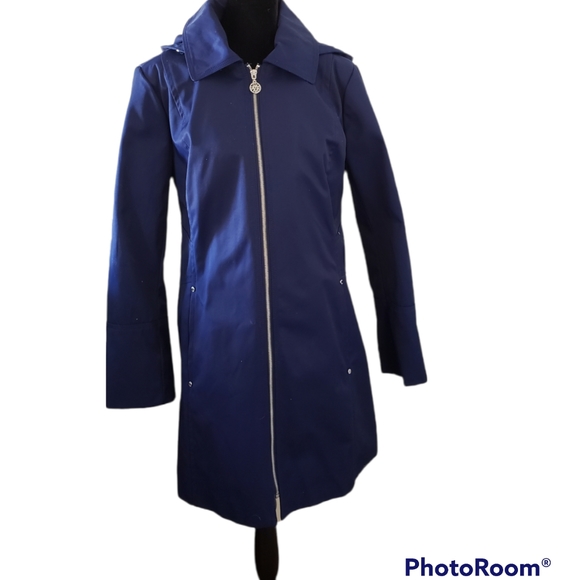 Anne Klein Jackets & Blazers - Anne Klein Blue Rain All Weather Zipper Coat